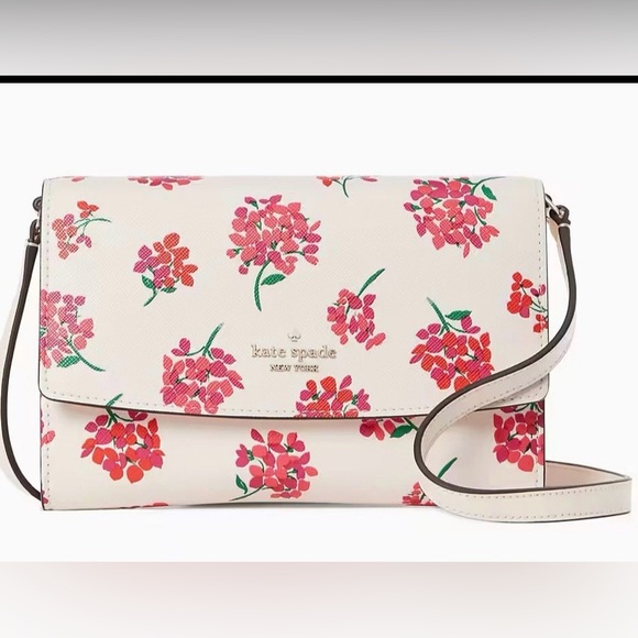 kate spade Handbags - Kate Spade Perry White Leather Floral Crossbody Bag - EUC - Retails $239